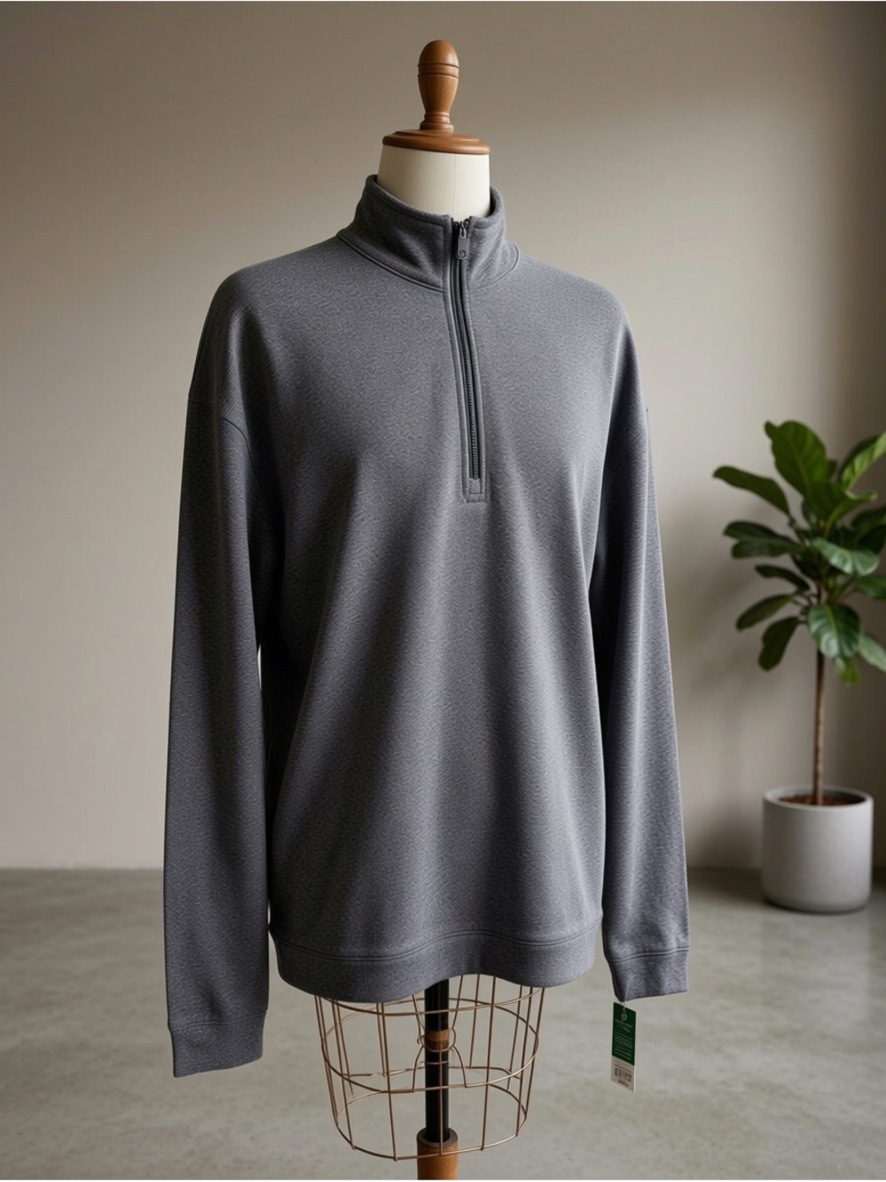NWT XL Pro Tour Cool Play heather gray quarter-zip golf pullover jacket